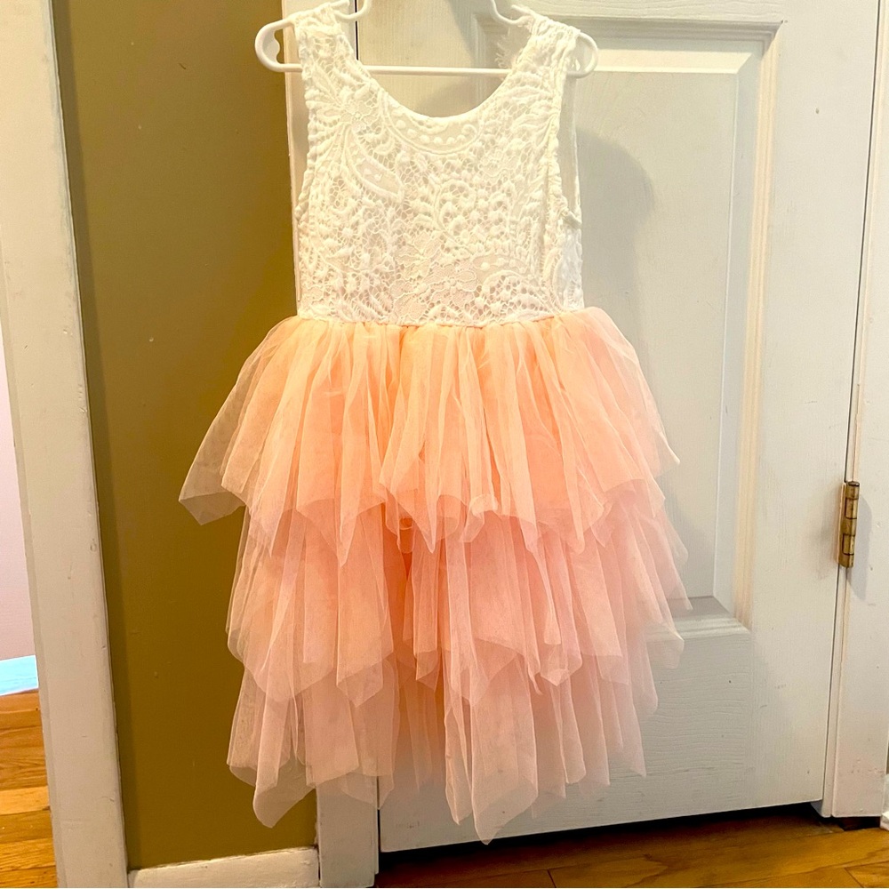 Flower girl - birthday girl tutu dress size 6 (130)
